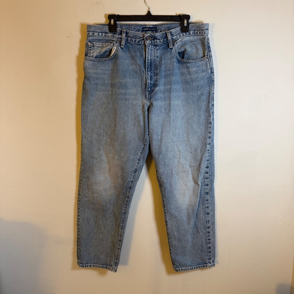 Levis Made & Crafted Column Pant Light Wash Straight Leg Jeans 32x27 Blue Cotton